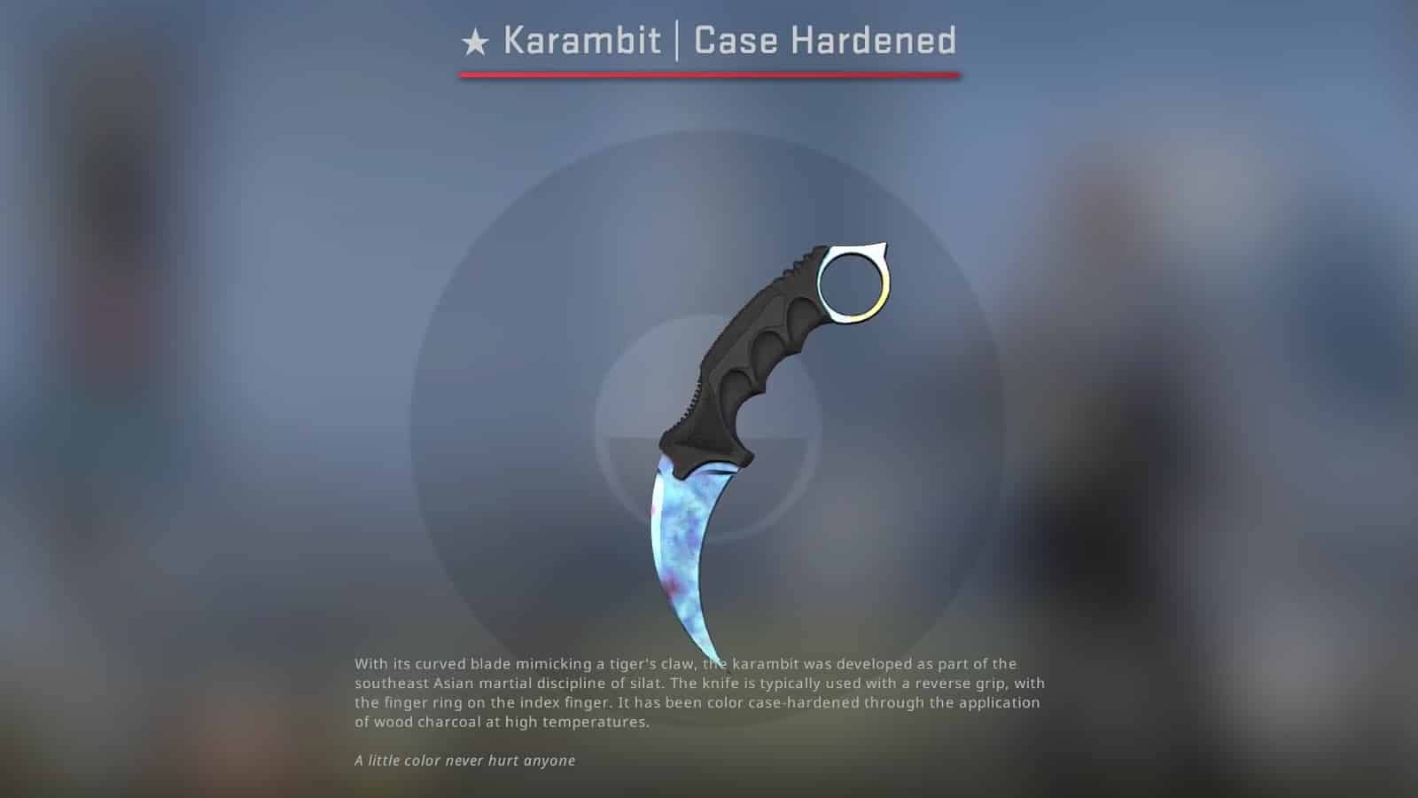 Karambit Blue Gem нож