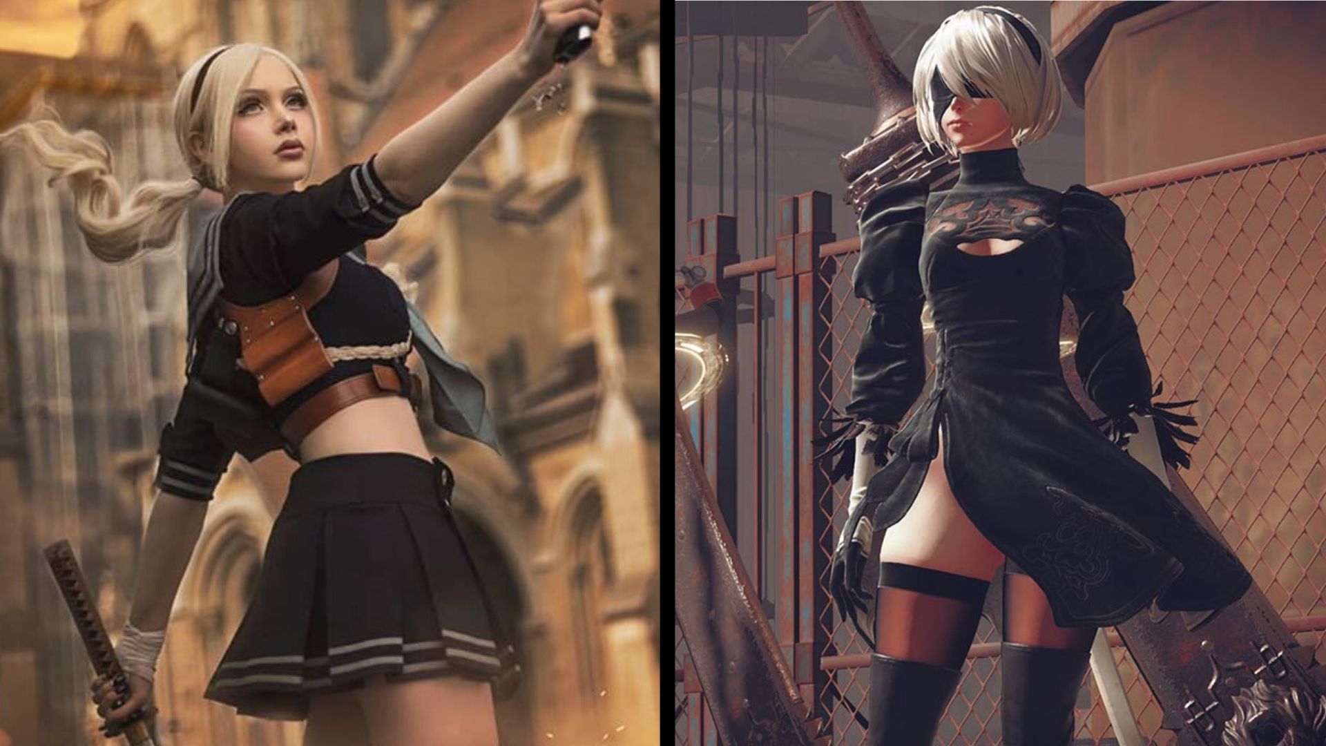 NieR Automata cosplayer perfects 2B with insane effects and props - Dexerto