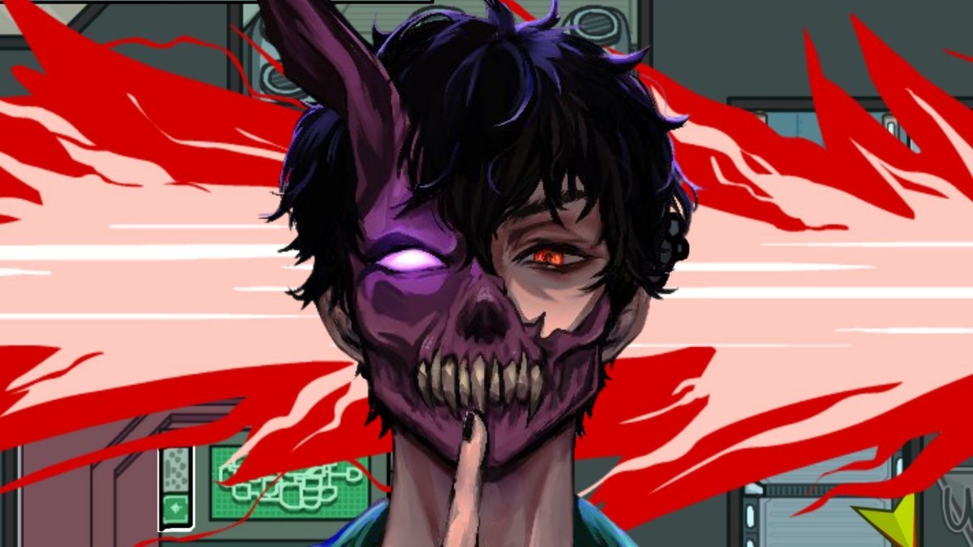 Anime male guy boy demon corpse husband fanart monster horns purple black  hair Corpse Art Husband HD phone wallpaper  Pxfuel