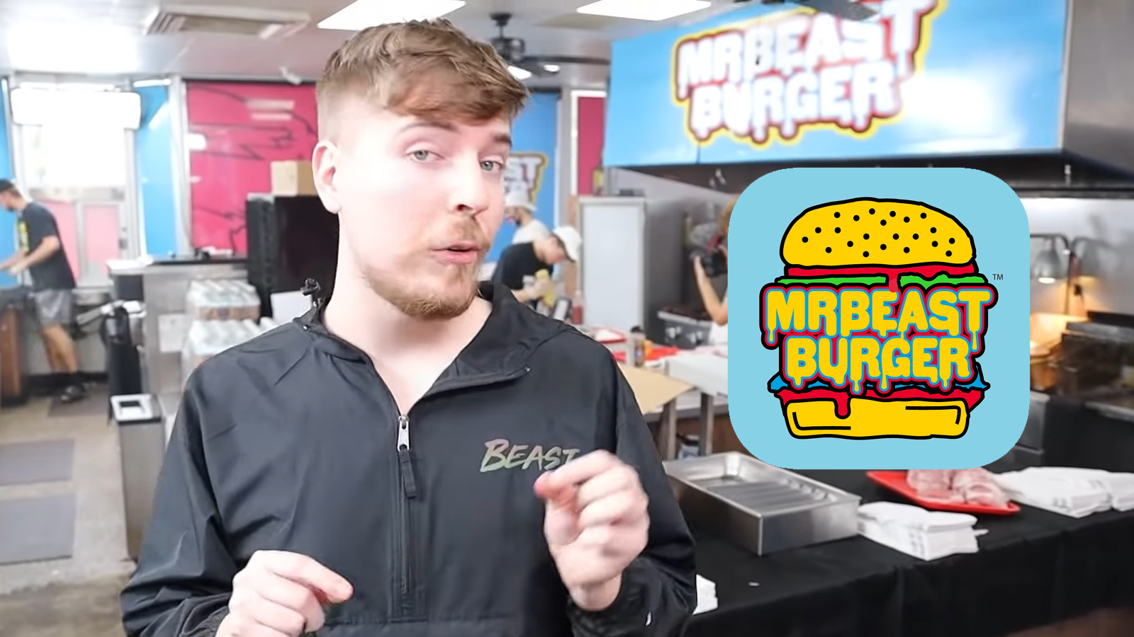 MrBeast Burger abrindo