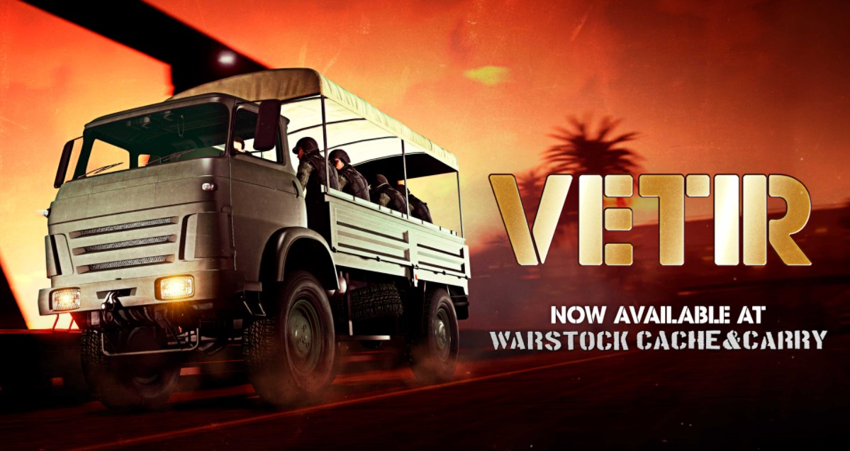 VetirトラックのGTAオンライン広告。