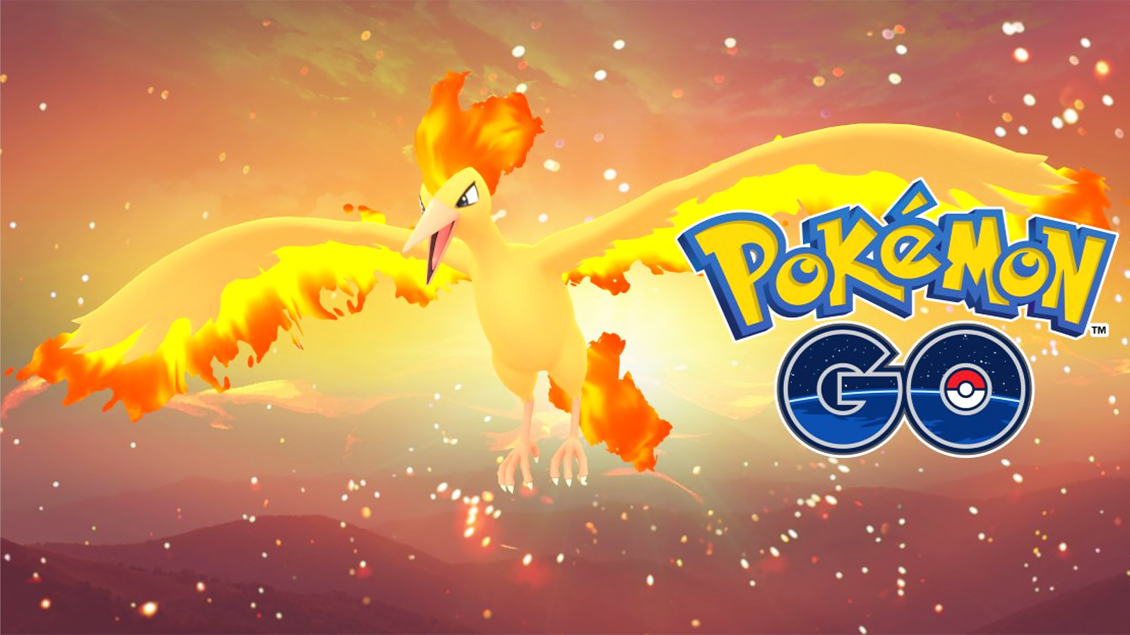 Screenshot von legendären Vogeltrio -Moltres in Pokemon Go