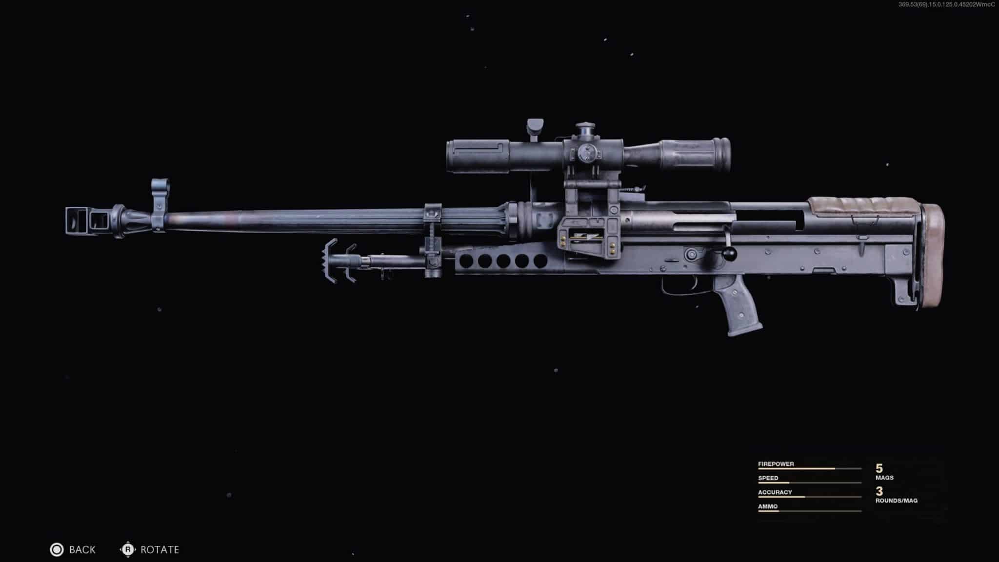 Novo rifle zrg sniper em preto ops fria e zona de guerra