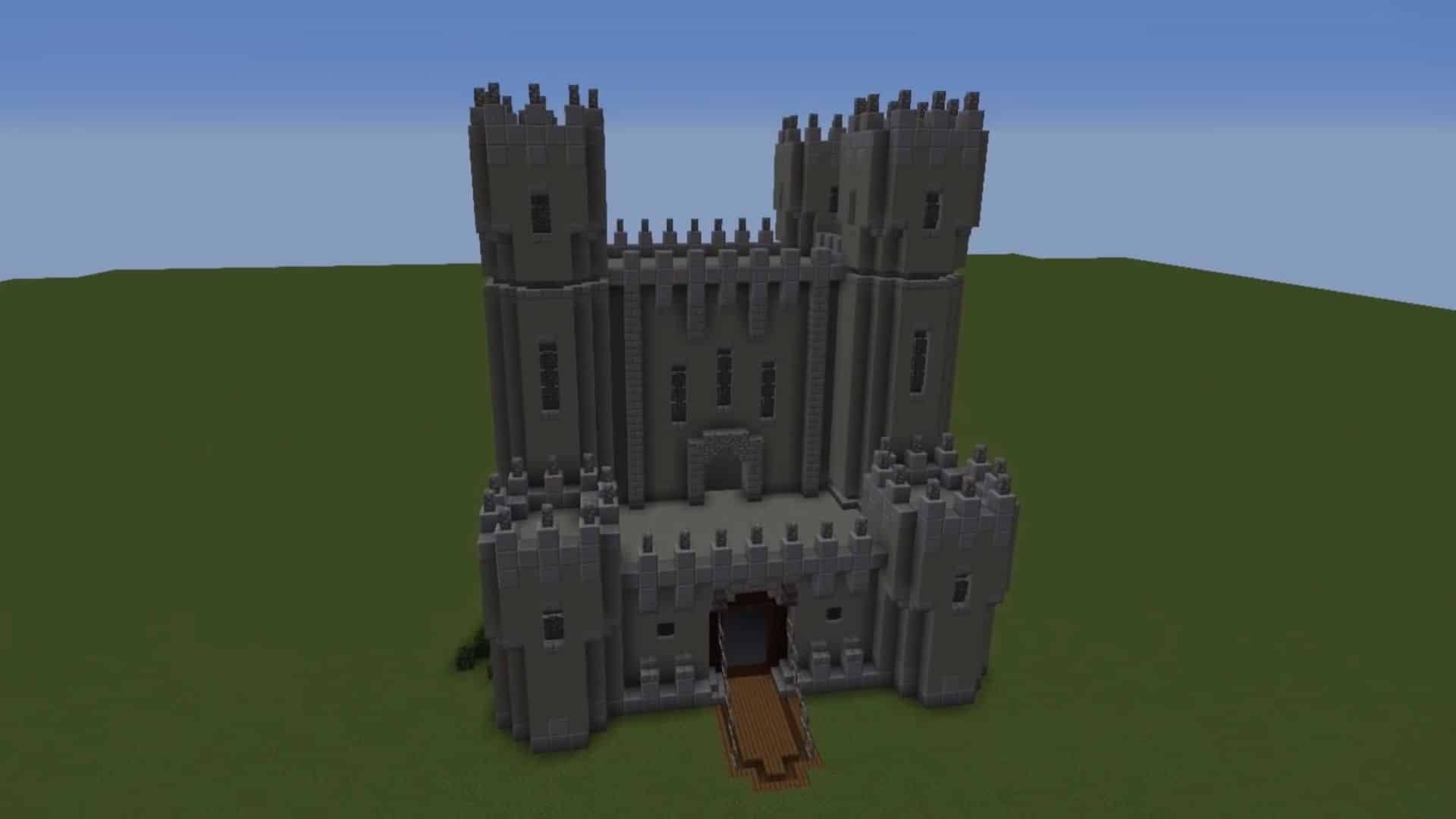 Μια εικόνα ενός κάστρου στο Minecraft