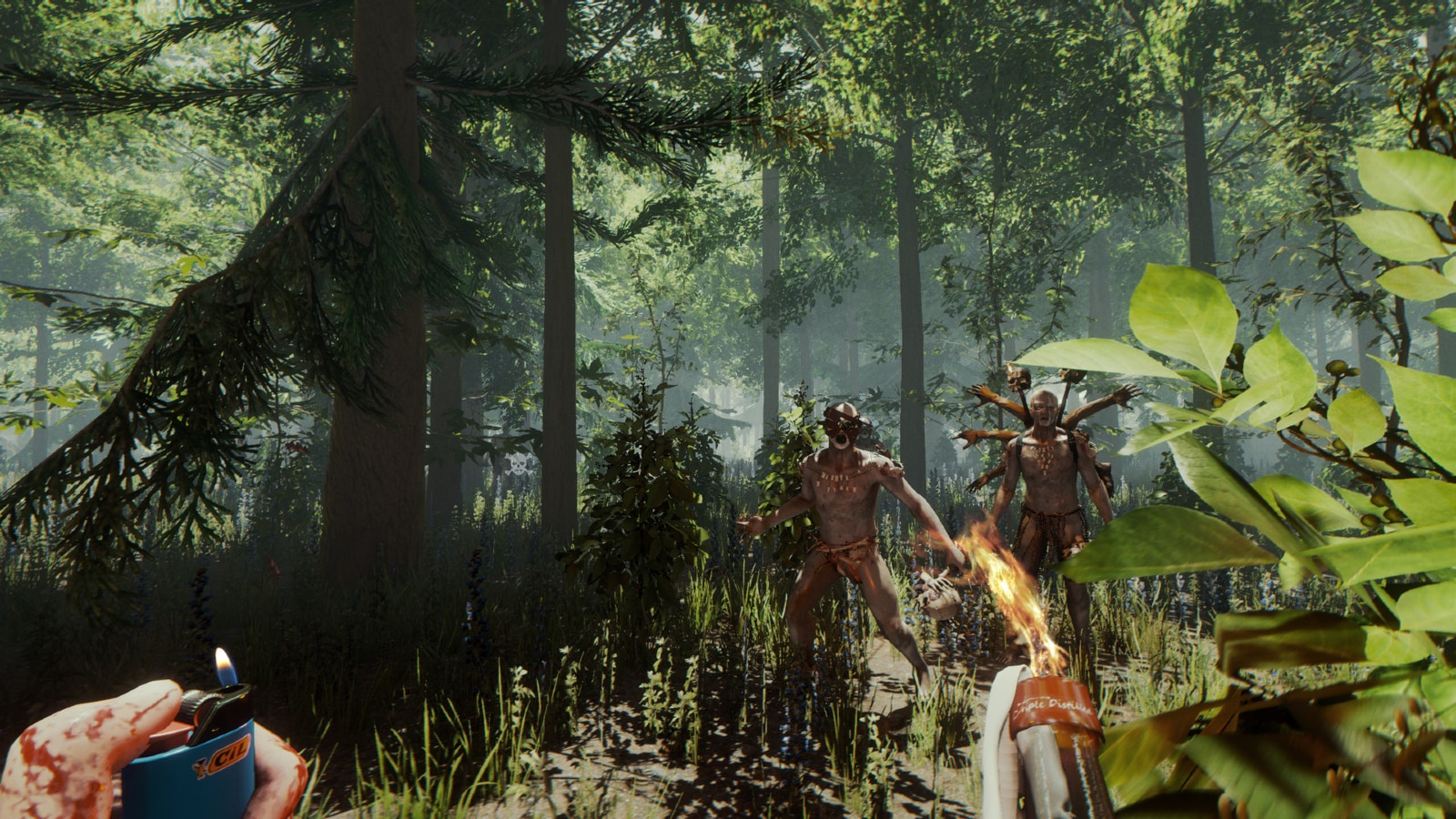 Une capture d'écran du gameplay forestier