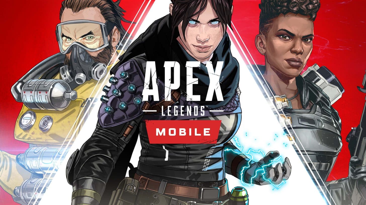 Bannière mobile Apex Legends avec Wraith et Bangalore