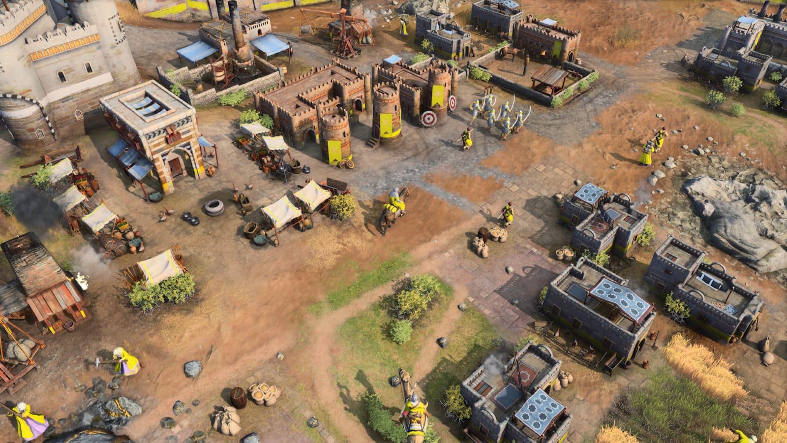 Age of Empires IV screenshot yang menunjukkan pemukiman