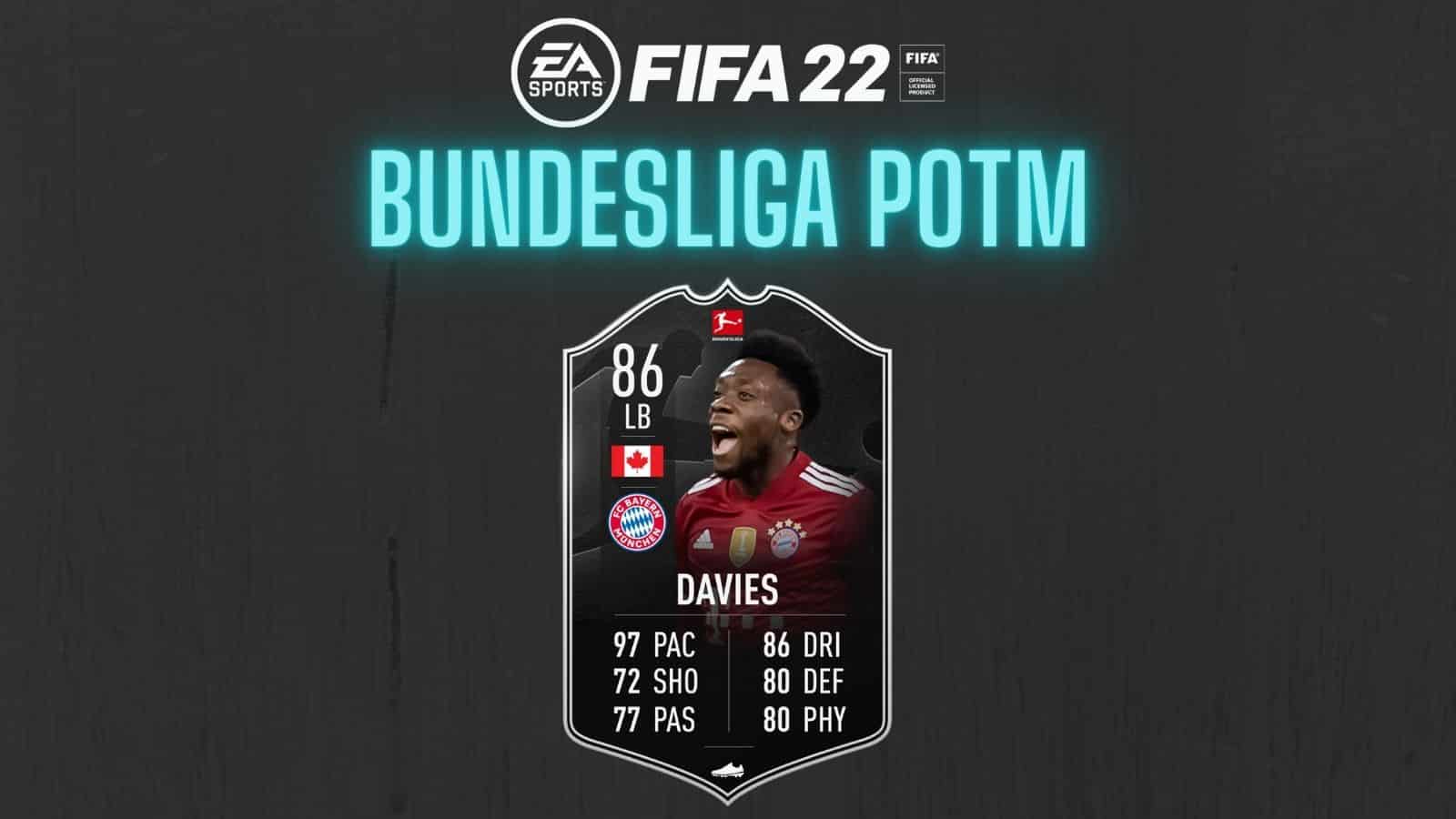 Alphonso Davies - FIFA 22 (86 LB) POTM Bundesliga - FIFPlay
