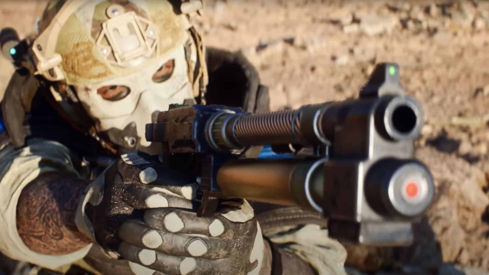 pemain menunjuk senjata di Sky di Battlefield 2042
