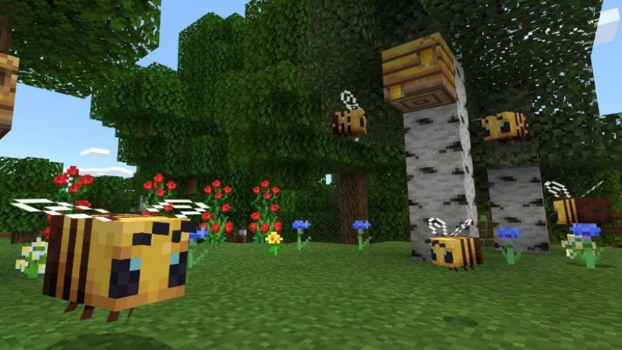 मिनीक्राफ्ट मधुमक्खियों