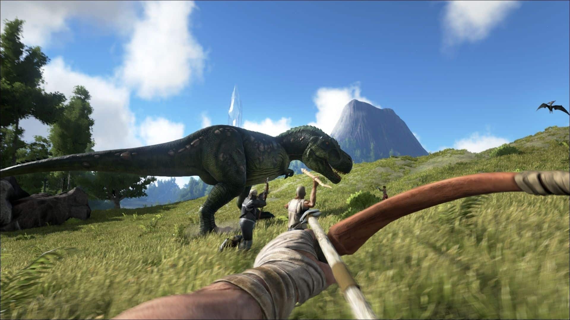 Dinosaurus berburu pemain di Ark