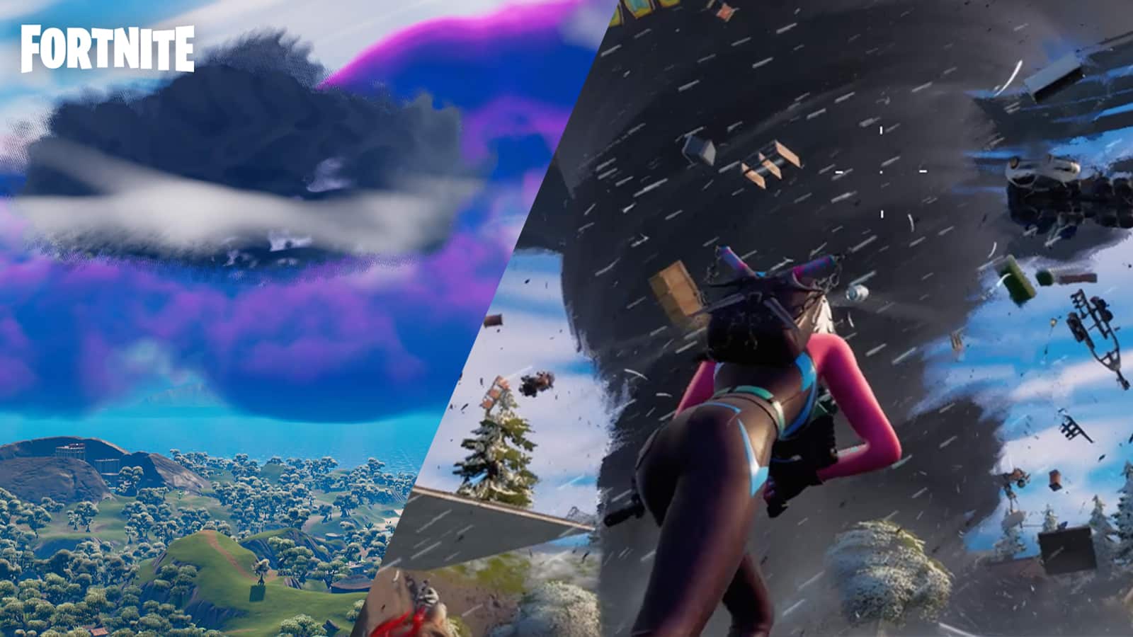 How to travel 100 meters while flying around a tornado in Fortnite