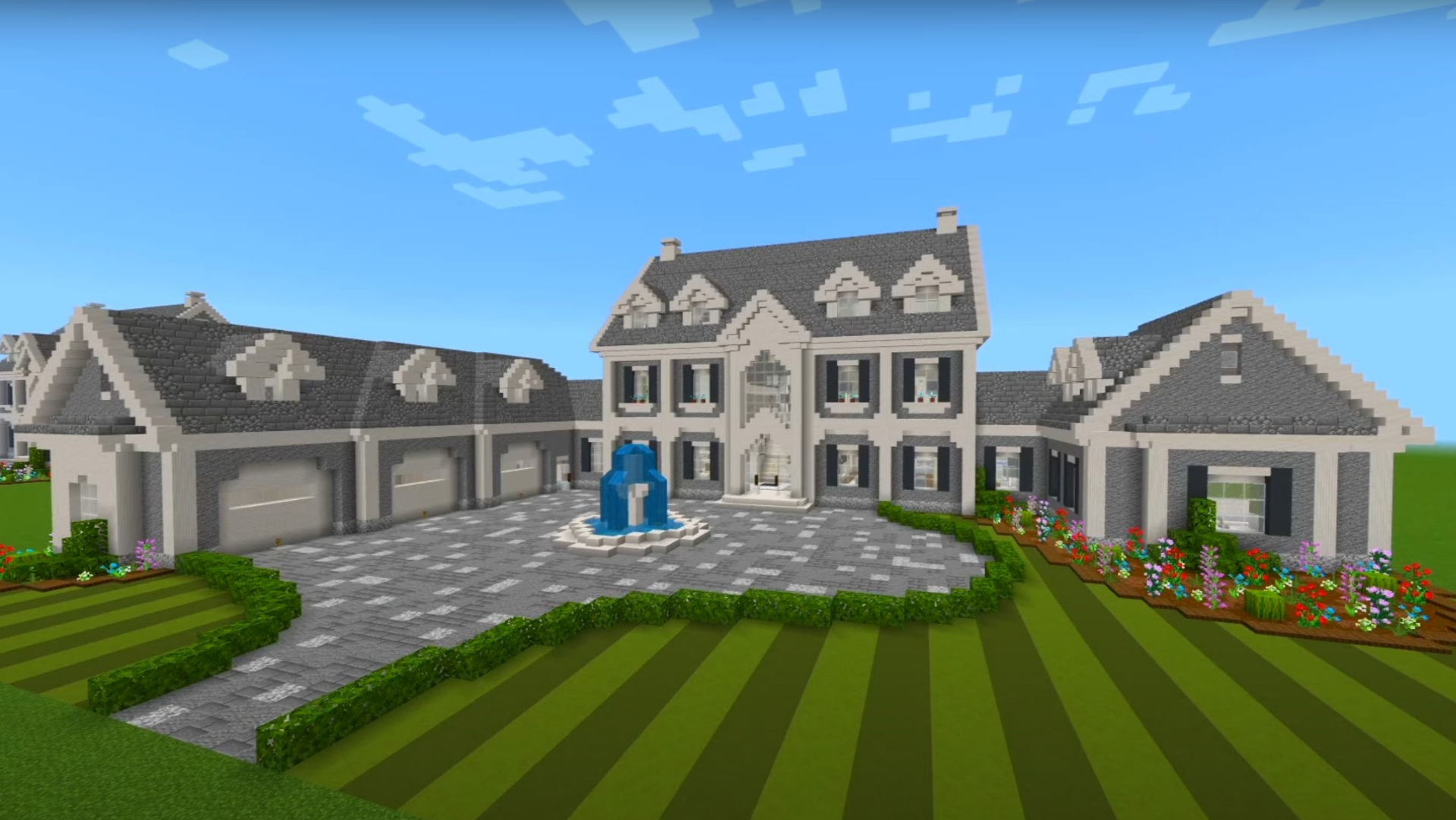 Nowoczesna budowa Minecraft Mansion