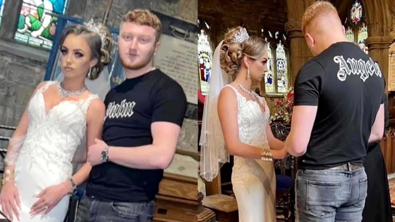 Wedding TikTok goes viral after man wears t-shirt & jeans to get married - Dexerto