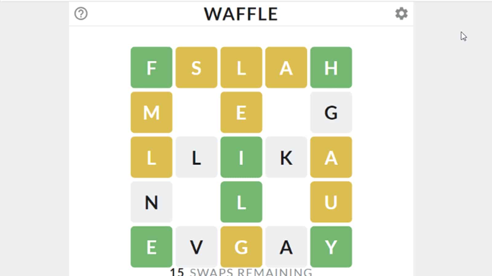 Un'immagine del gameplay di waffle