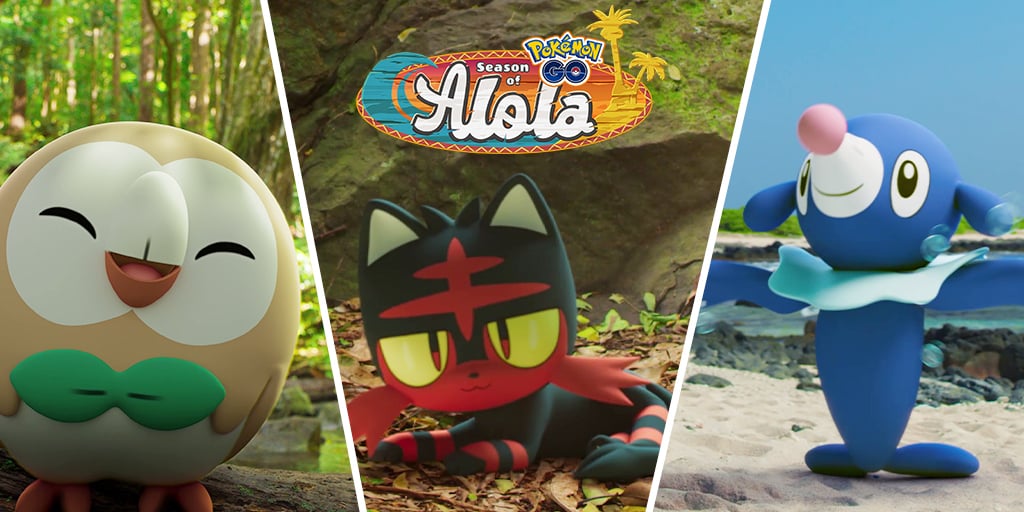 Pokemon Go Sezon promocyjnego zrzutu ekranu promocyjnego Alola
