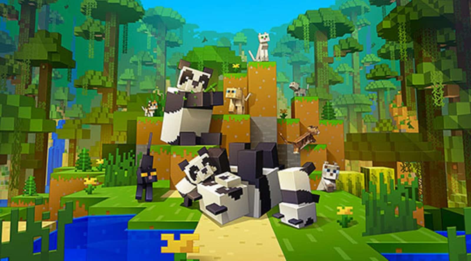 Επίσημη τέχνη κάλυψης για μια ενημέρωση Minecraft, ένα παιχνίδι cross-platform