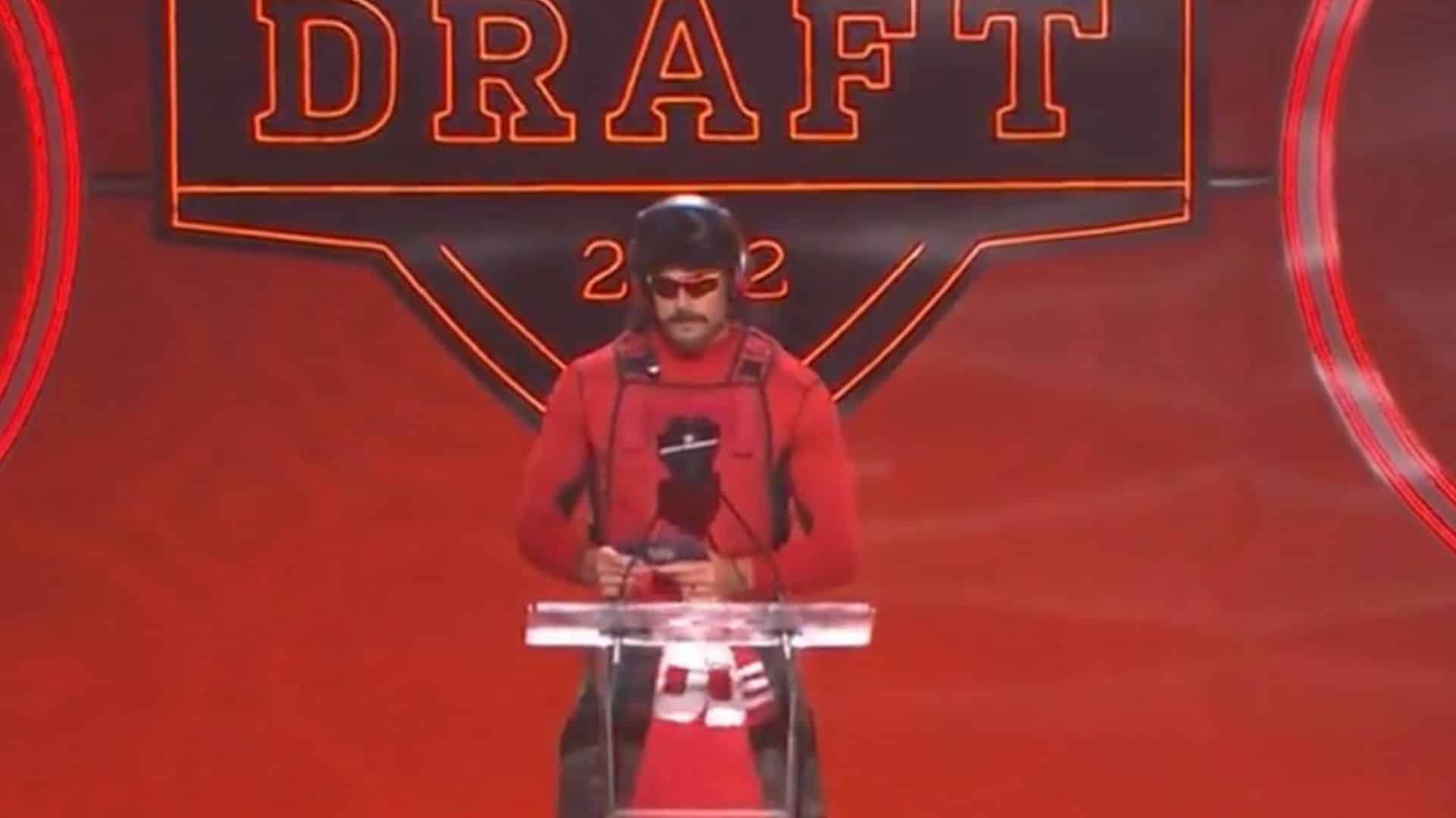 Dr Disrespect announces 49ers NFL draft pick and the internet