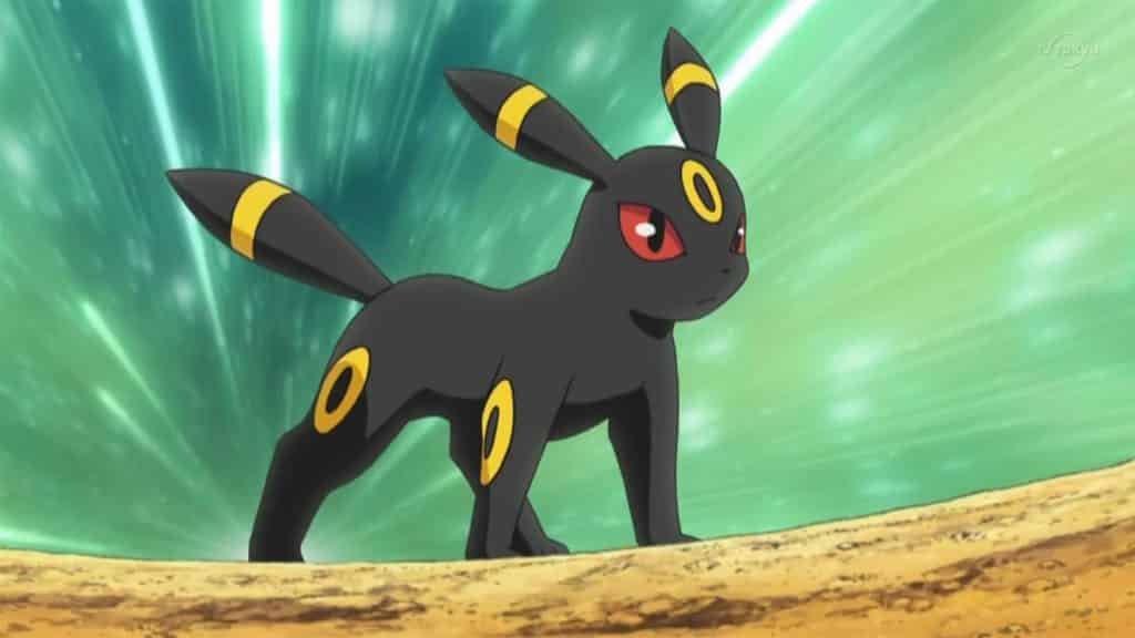 Tmavý typ umbreon v Pokemon Anime