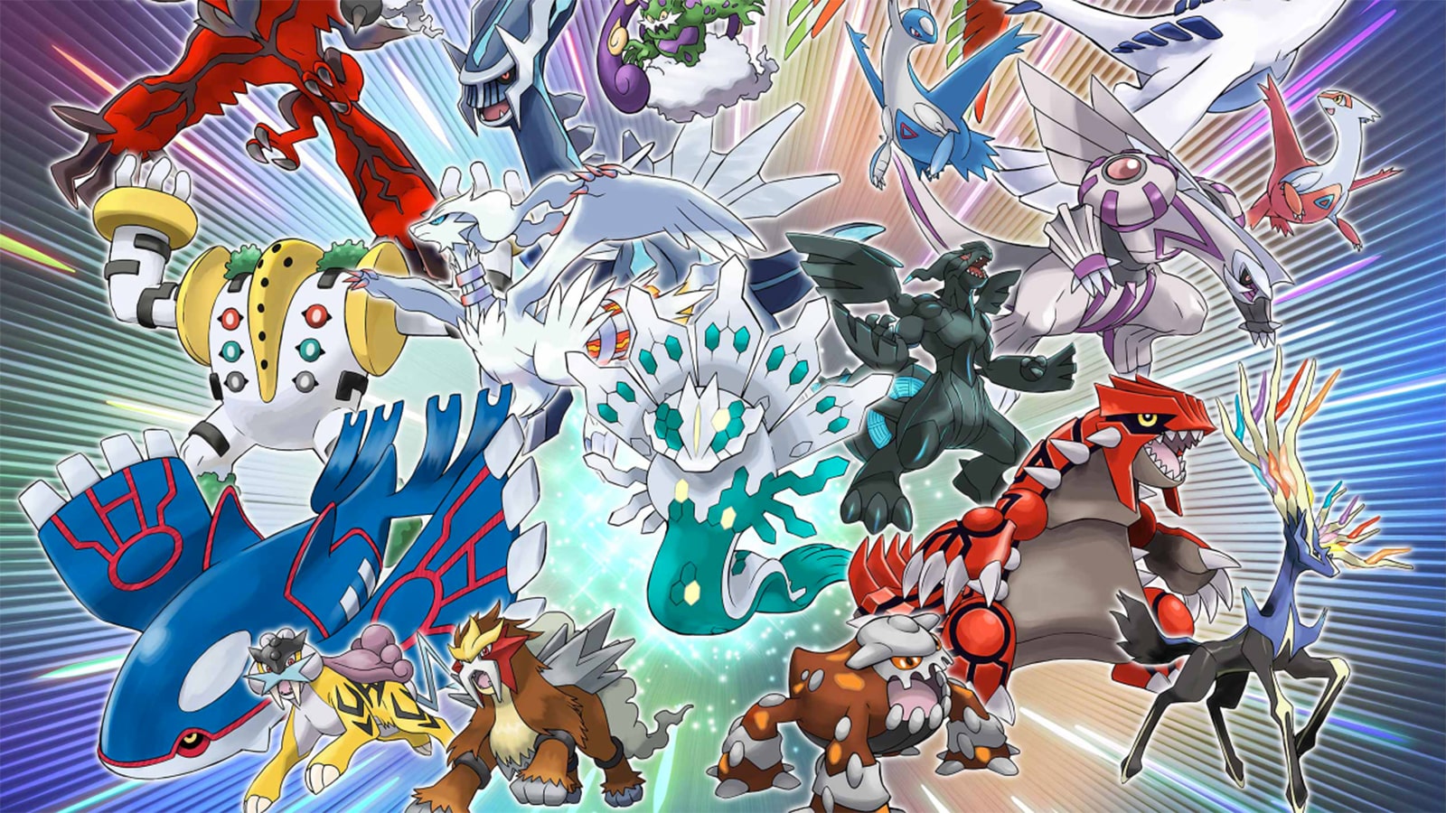 Μια αφίσα που περιέχει όλο το θρυλικό Pokemon