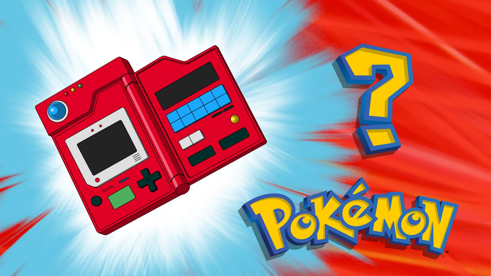 Μια εικόνα του Pokedex με το λογότυπο Pokemon