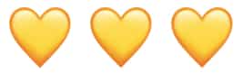 Corazones amarillos en Snapchat