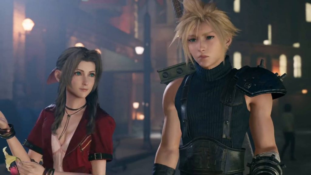 Cloud and Aerith w Final Fantasy 7 Remake