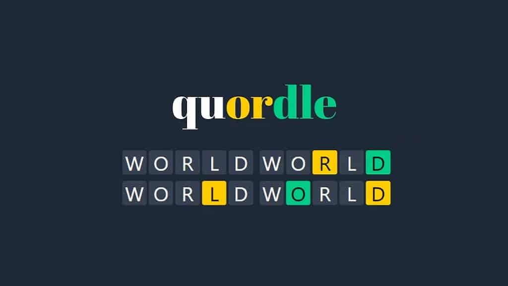 Quordle meminta Anda menebak empat kata dalam sembilan upaya