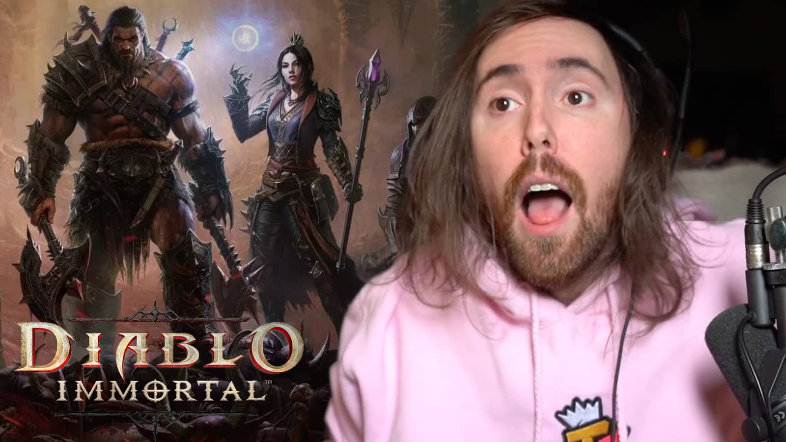 Asmongold comments on Diablo Immortal's Blood Knight trailer