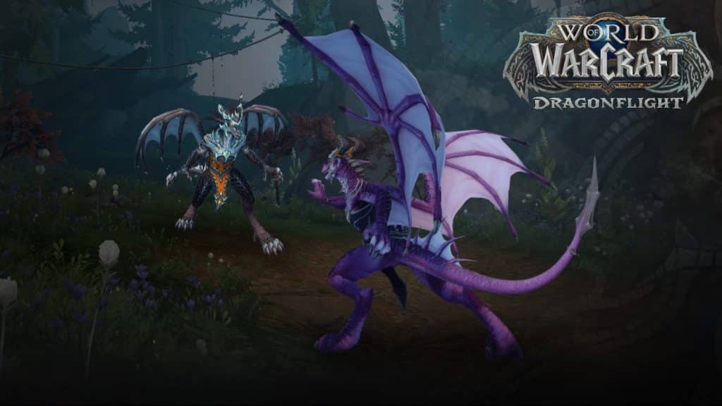 World of Warcraft Wow Dragonflight Two Dracthyr Fighting