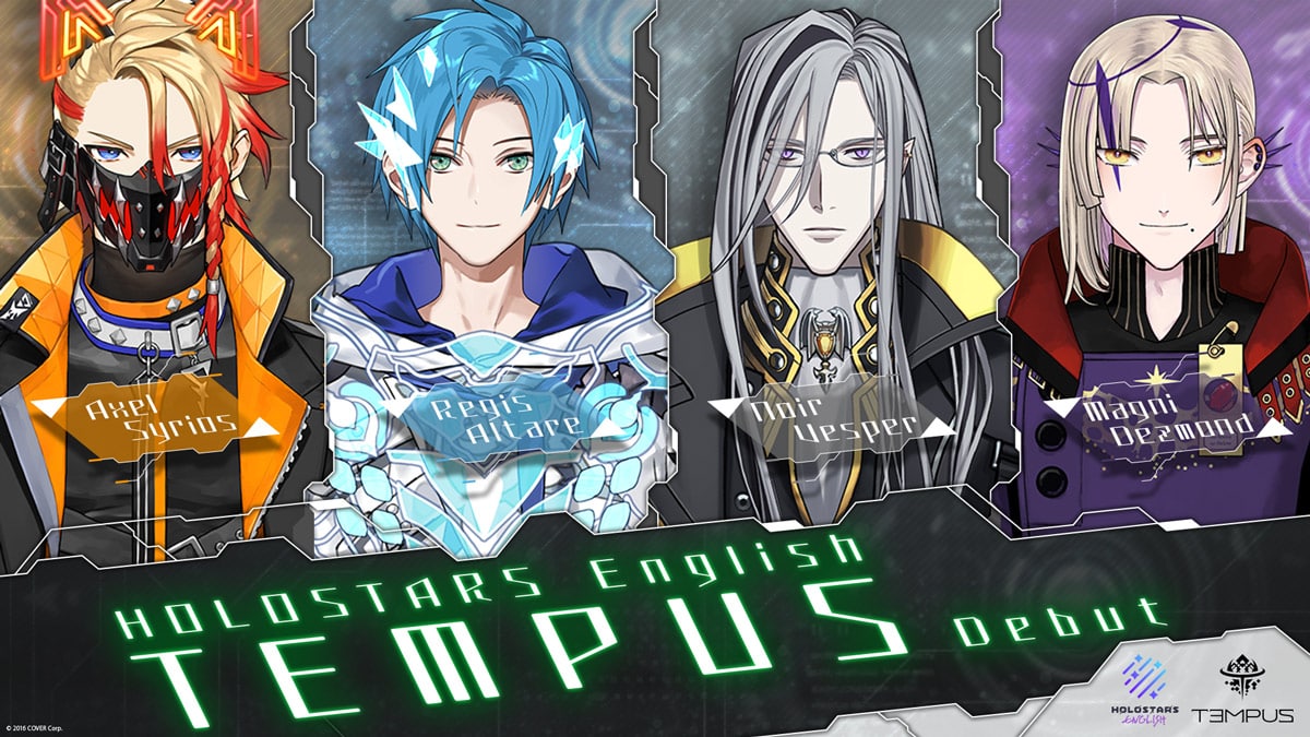 Hololive reveals TEMPUS, their first allmale English VTuber group