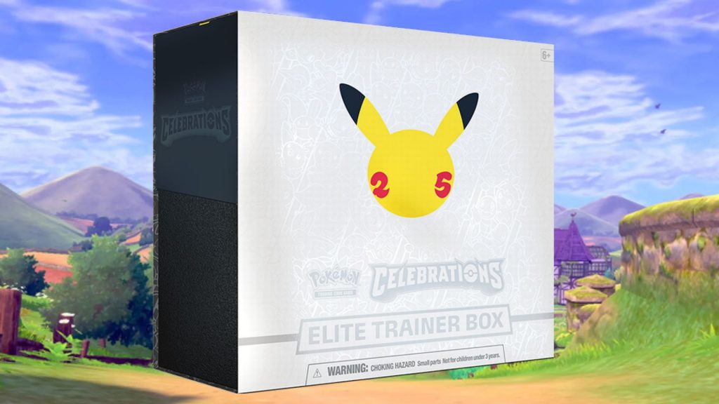 Elite -Trainerbox vor einem Pokemon -Hintergrund
