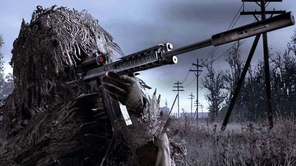 Cod 4 Player in Ghillie Abito