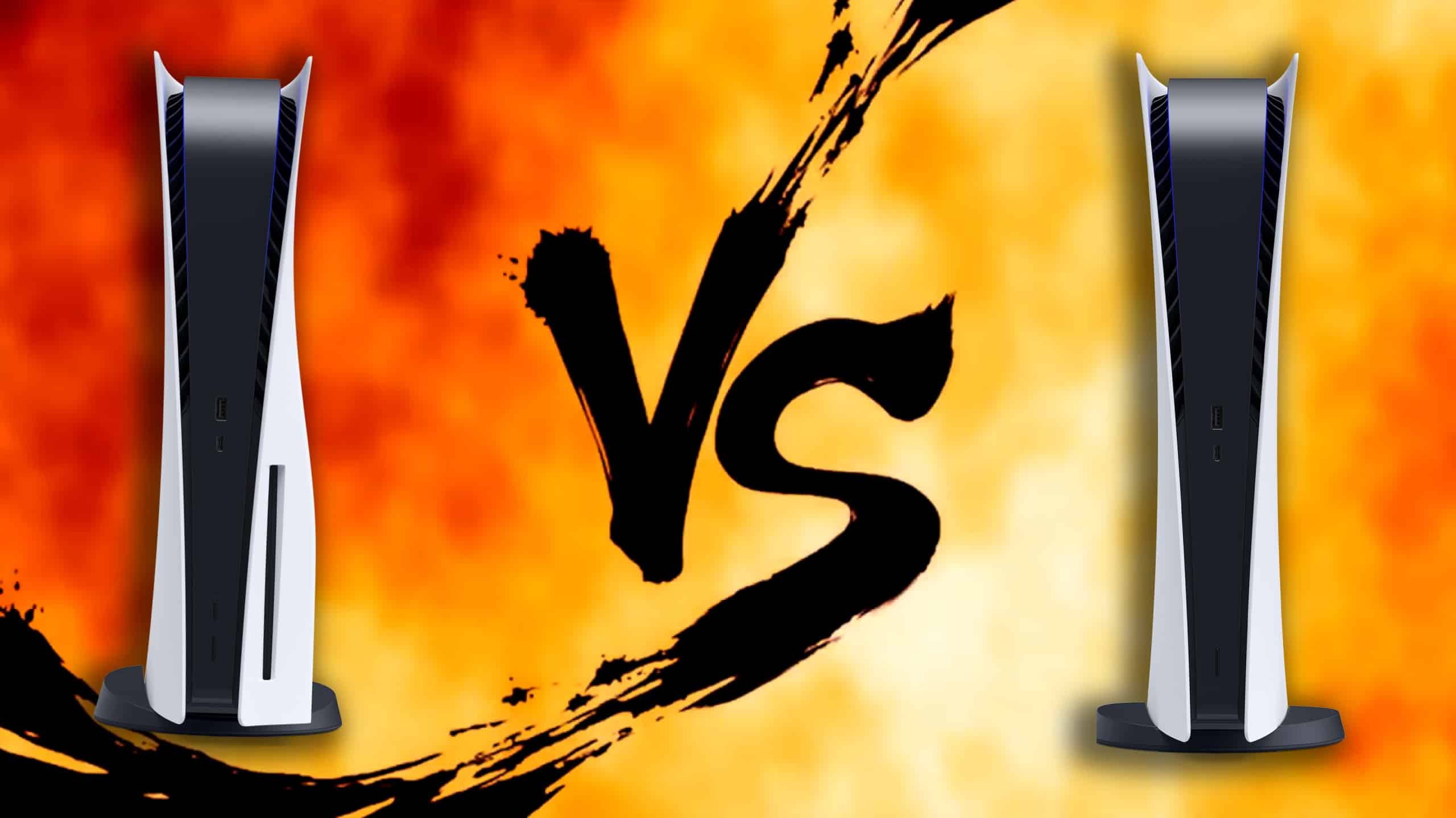 PS5 Disc vs Digital no fundo do fogo