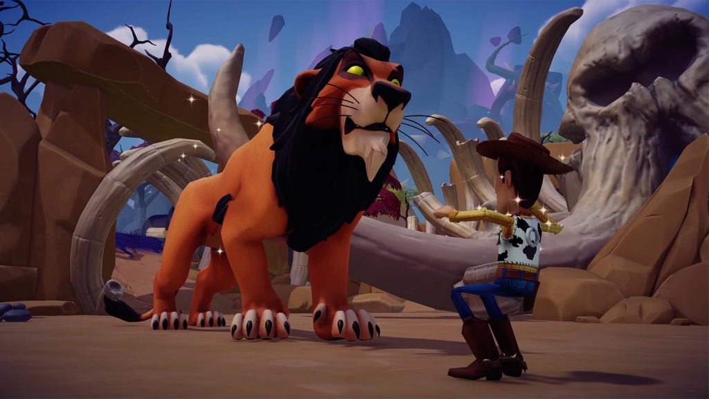 Personajes como Scar y Woody en Disney Dreamlight Valley