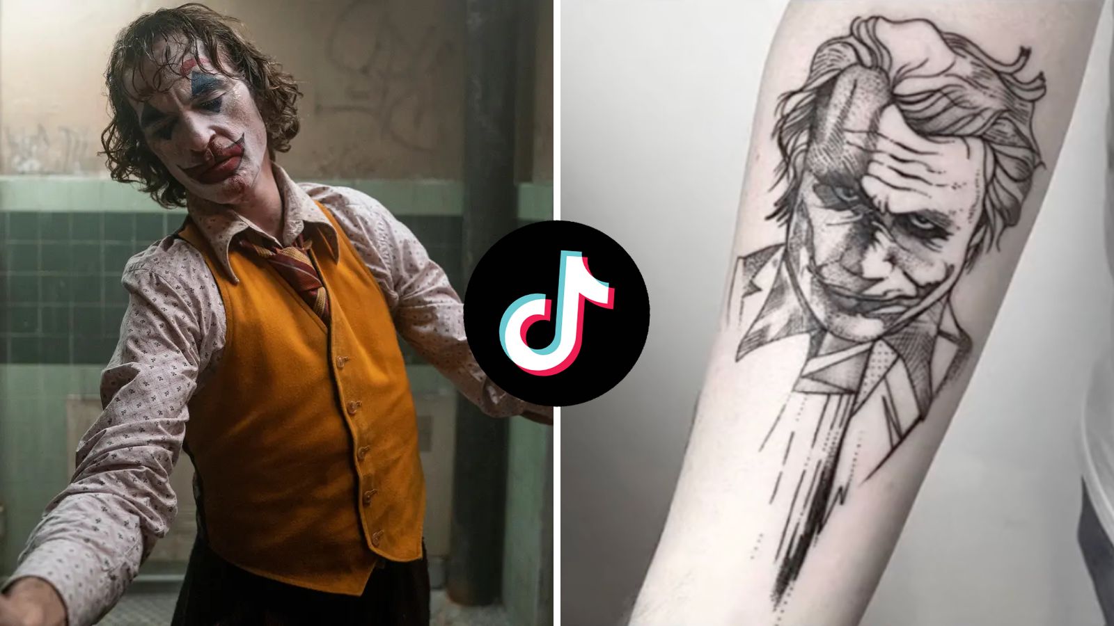 tattoo design of beautiful margot robbie with joker | Stable Diffusion