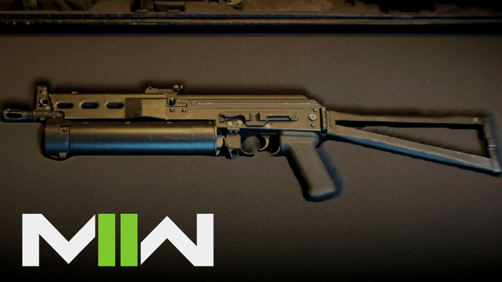 Modern Warfare 2 Minibak นั่งอยู่ในกรณีที่ Gunsmith Interface