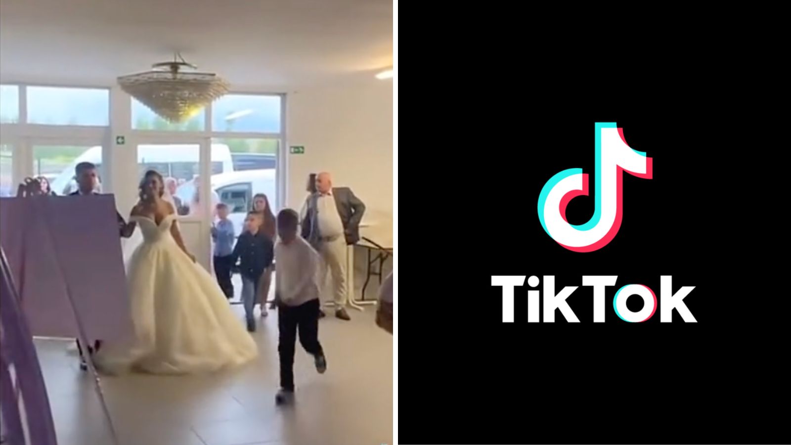 Couple’s grand wedding entrance ‘ruined’ by kids in viral TikTok