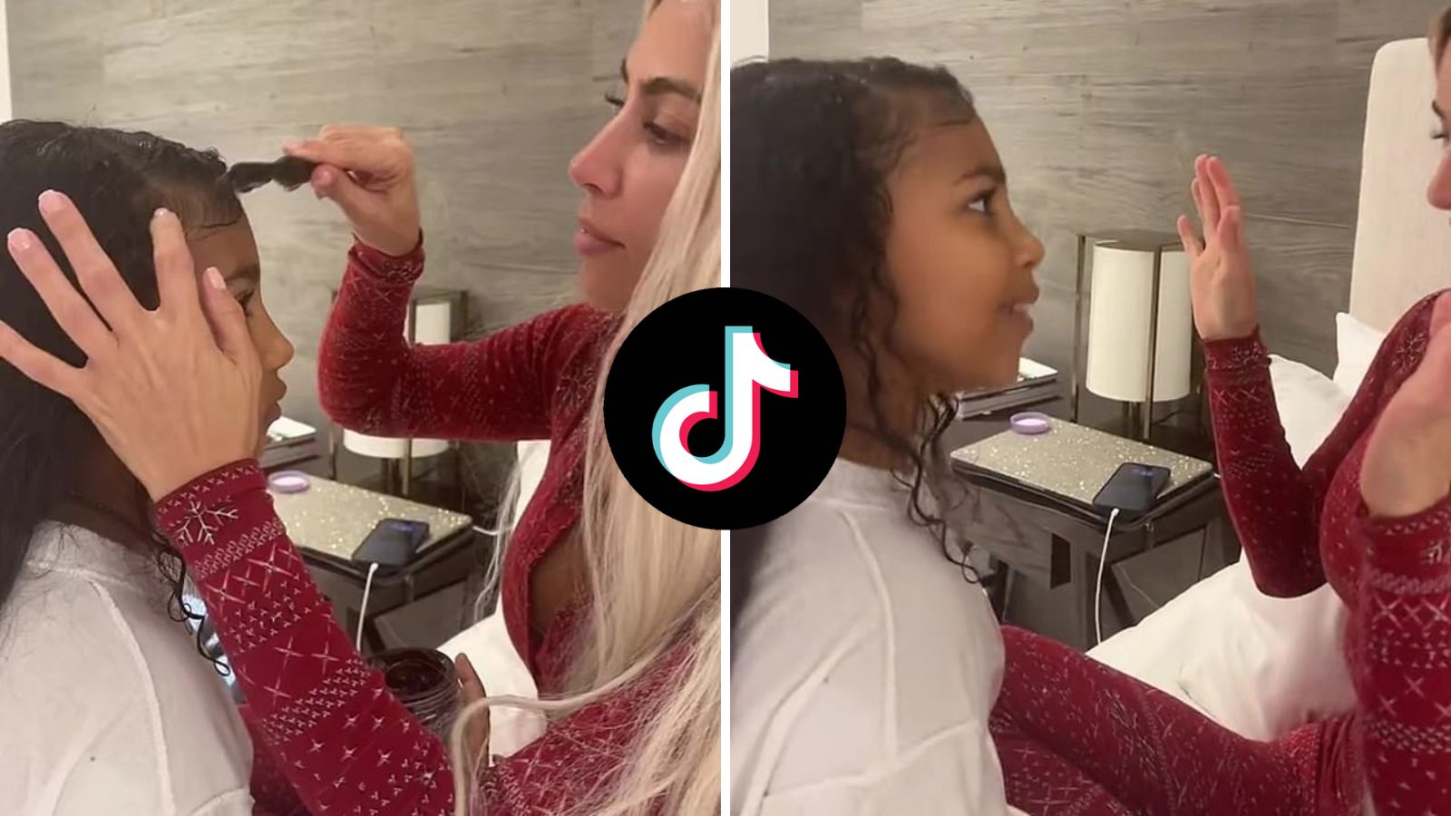 North West snaps at mom Kim Kardashian as she styles her hair in viral TikTok