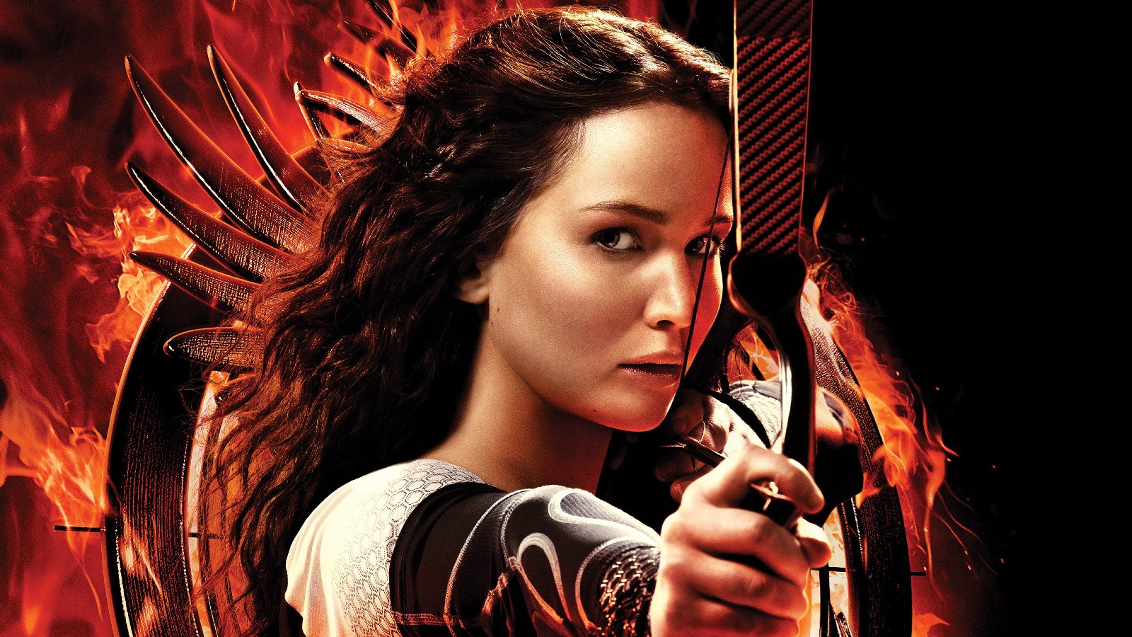 Jennifer Lawrence als Katniss Everdeen in den Hunger Games: Feuer fangen