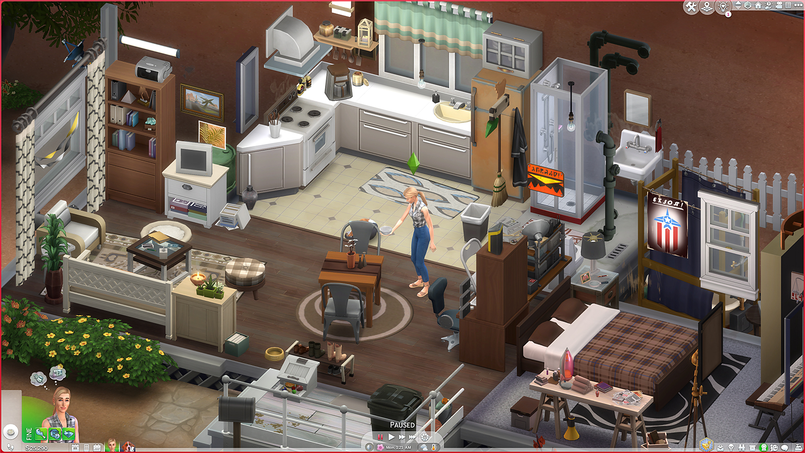 Una captura de pantalla del Sims 4 que muestra el Mod de cámara clásica
