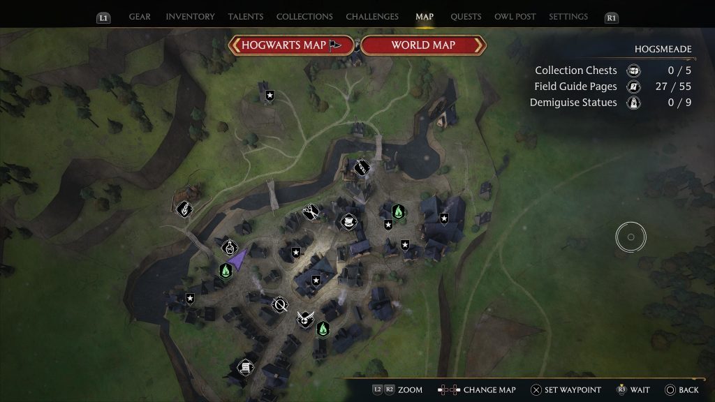 Roxfortok Legacy Full Hogsmeade térkép