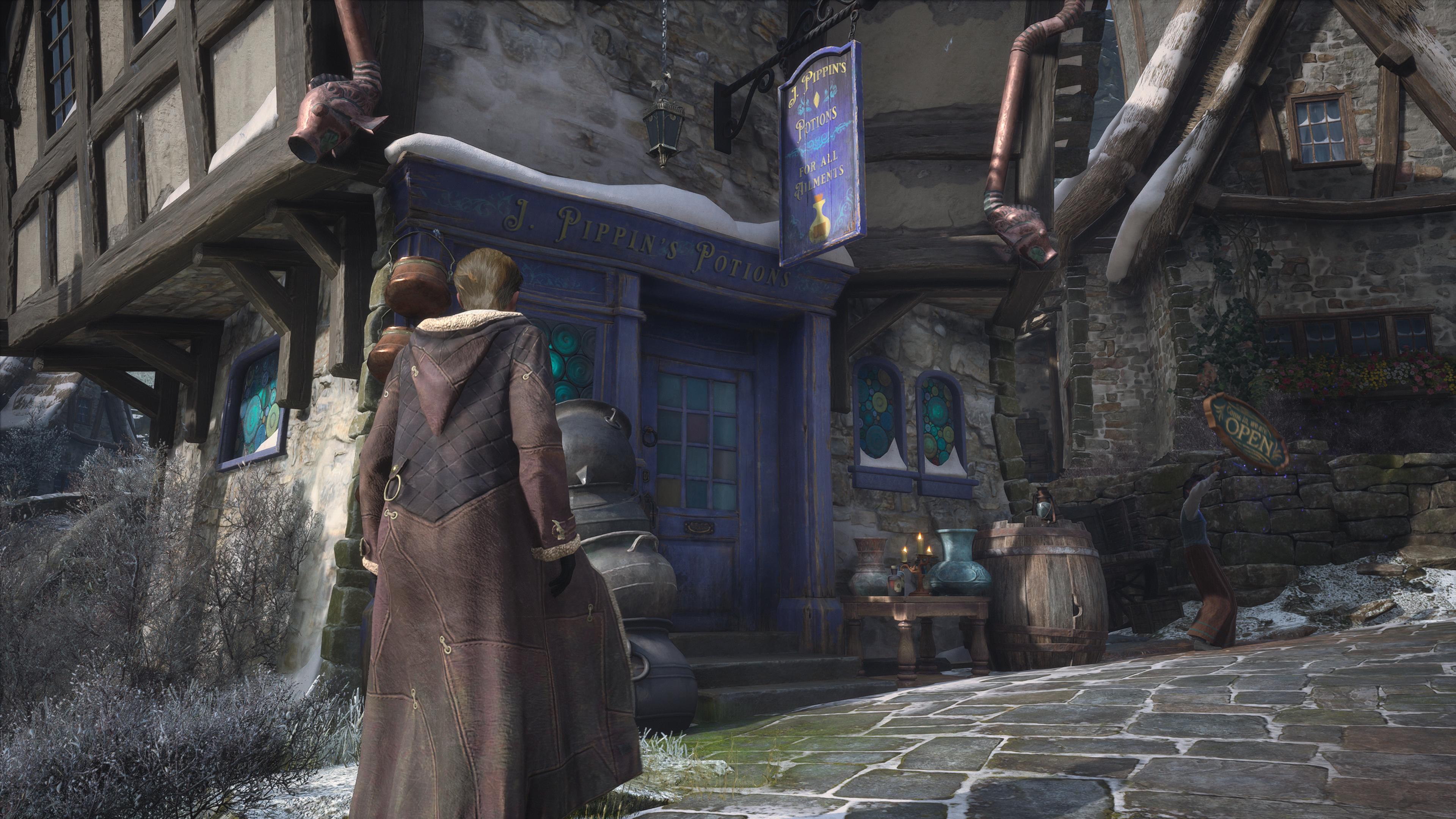 Tangkapan layar yang menampilkan toko ramuan di hogwarts warisan
