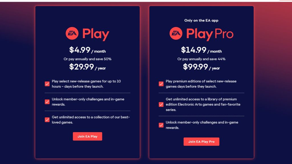 EA Play Pro - the full list of games included in EA Play Pro on PC