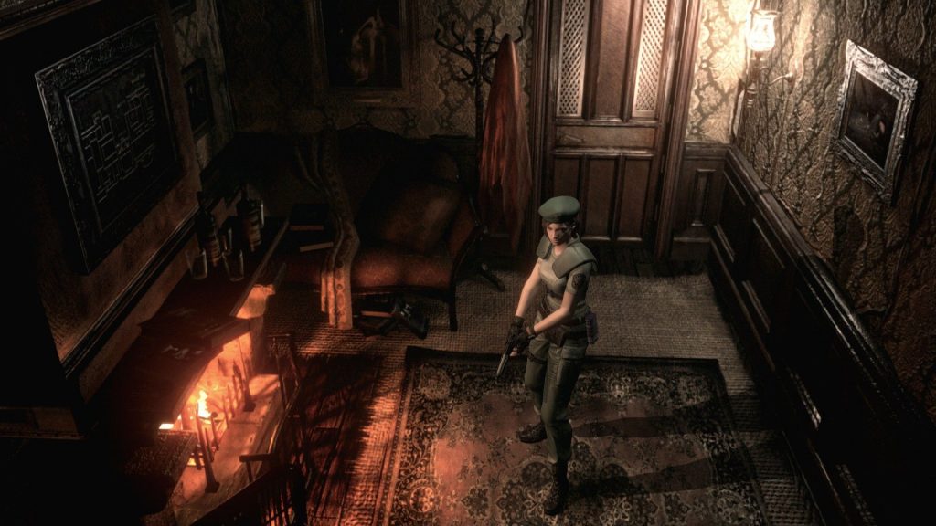 Jill Valentine Investigating Room ใน Resident Evil 1
