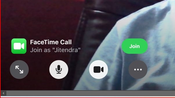 Opsi untuk bergabung dengan panggilan FaceTime di Windows