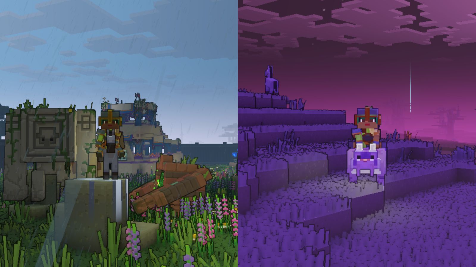 Minecraft Legends Mounts: Where to find a Regal Tiger, Brilliant Beetle and  Big Beak