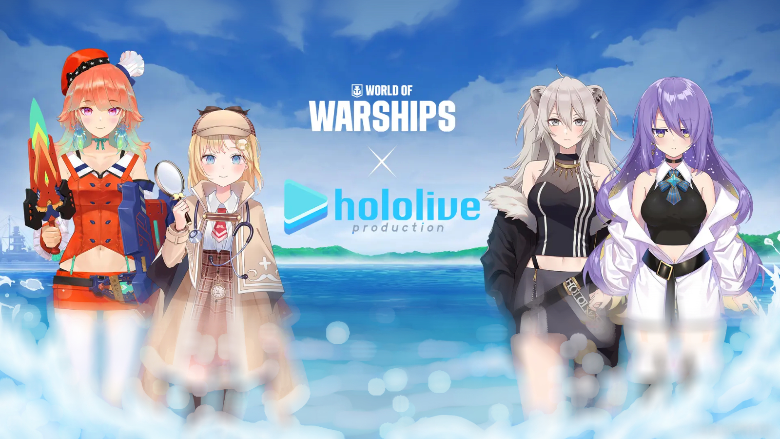 Hololive VTubers World of Warships commanders in epic crossover