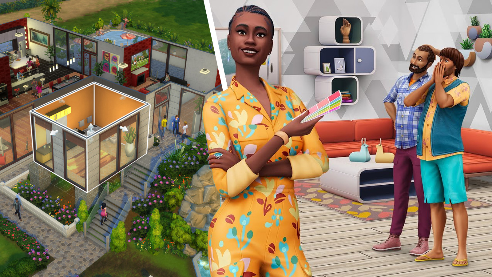 Sims 4 -huset bygger med Dream Home Decorator