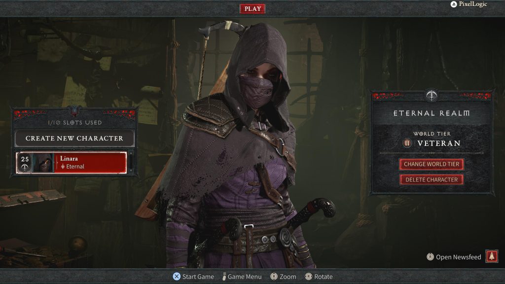 Un ladro nella schermata di caricamento in Diablo 4